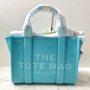 🩵 Authentic Marc Jacobs Small Leather Tote Bag Pool
